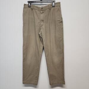 Columbia Flex ROC Chino Pants Mens 32x29 Tan Relaxed Twill Canvas Casual Outdoor